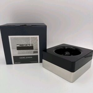 Georg Jensen Black and Silver Candle Holder